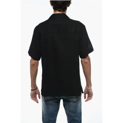 Flame Print Bowling Shirt
