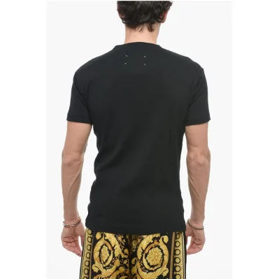 MM1 Ribbed Cotton T-shirt with Application