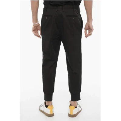 Low Rise Stretch Cotton Slim Fit Pants