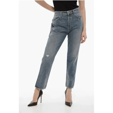 Vintage Effect RANCH Jeans with Visible Stitching 17cm