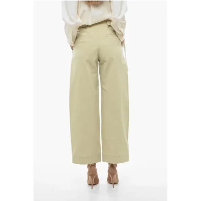 Belted Cargo Pants with Front Pleats