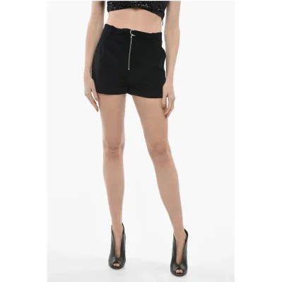 Velvet Shorts with Belt