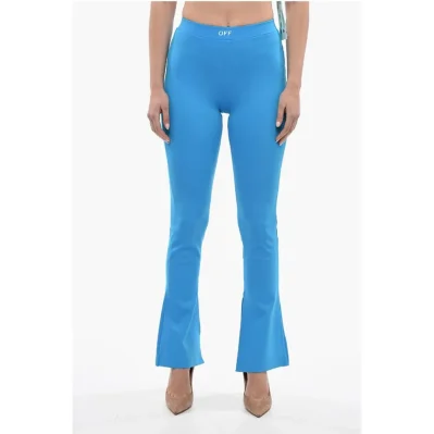 Logo Print SPLIT Flare Fit Leggings