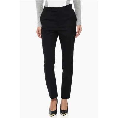 Wool Gabardine Pants with Front Pleats