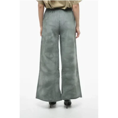 MM6 Brushed Cotton Palazzo Pants with Opened Bottom