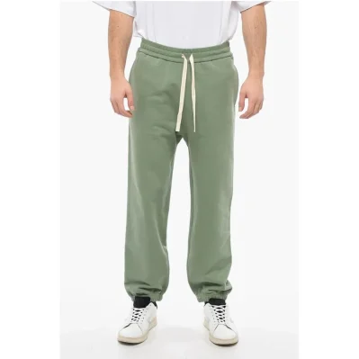 Brushed Cotton Joggers with Drawstring