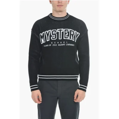 Organic Cotton Crew-Neck Sweater with Contrast Embroidery