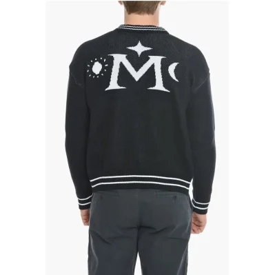 Organic Cotton Crew-Neck Sweater with Contrast Embroidery
