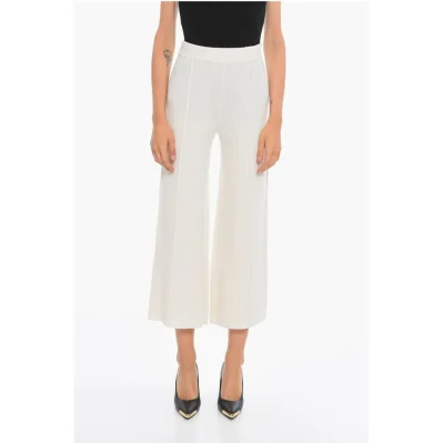 Cashmere-blend NANCY Ribbed Culotte Pants