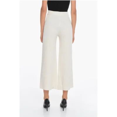 Cashmere-blend NANCY Ribbed Culotte Pants