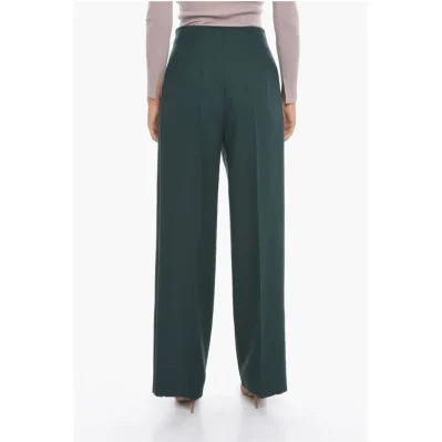 Front-pleated Trousers with Wide-leg