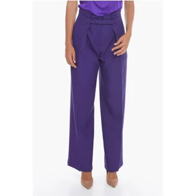 Wide-leg Trousers with Velcro Fastening