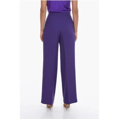 Wide-leg Trousers with Velcro Fastening