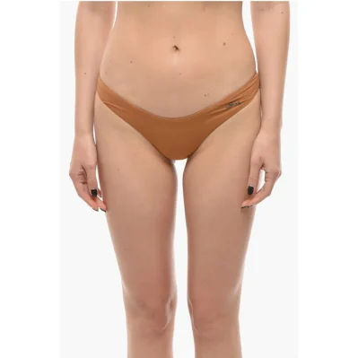 Solid Color Bikini Bottom with Knotted Laces