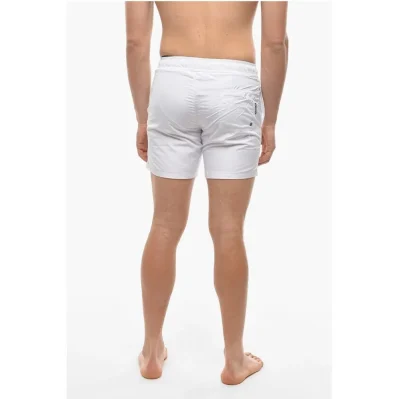 RUE ST-GUILLAUME Solid Color BASIC Swim Shorts with 3 Pocket