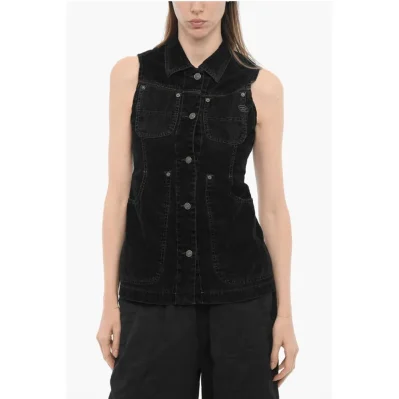 Sleeveless VIK Velour Shirt