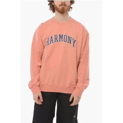 Logo Printed Brushed Cotton Crew-neck Sweatshirt