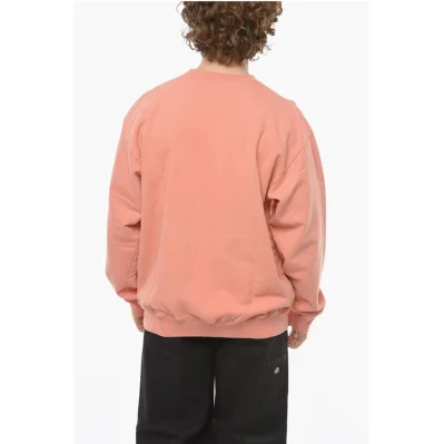 Logo Printed Brushed Cotton Crew-neck Sweatshirt