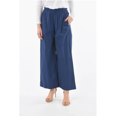 Drawstring Waist Popeline Cotton Pants