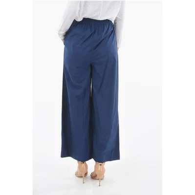 Drawstring Waist Popeline Cotton Pants