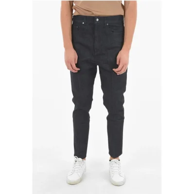 THE GODFATHER OF DENIM Raw Denim Low-crotch Jeans with Satin