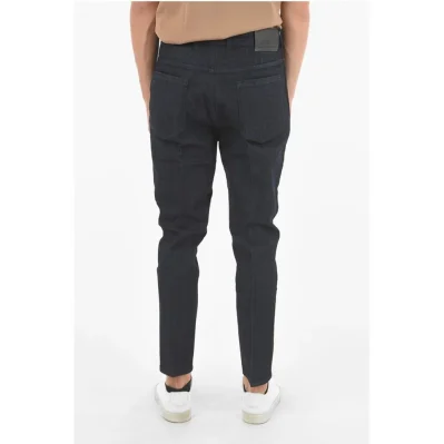 THE GODFATHER OF DENIM Raw Denim Low-crotch Jeans with Satin