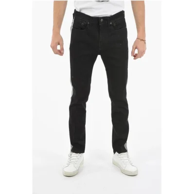 Contrasting Side Band Slim Fit Jeans 16cm