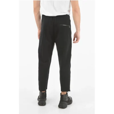 Low-Waisted Loose Fit Pants with Contrasting Side Band