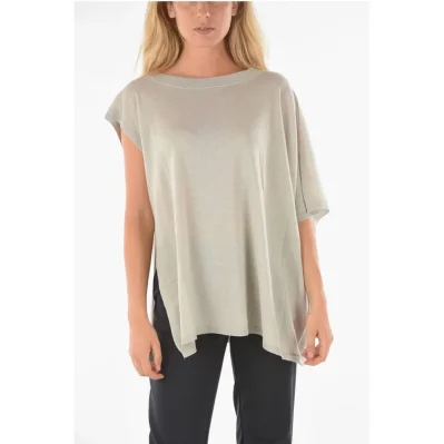 Asymmetical CURLIN Short-sleeve Sweater