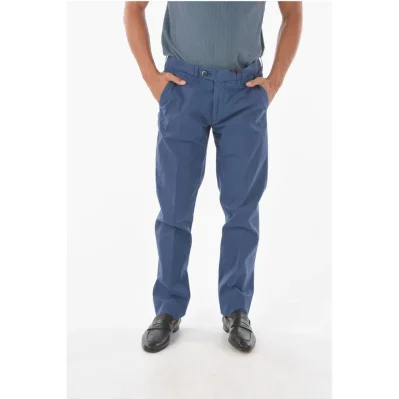 ID Stretched Cotton Chino Pants with 5 Pockets