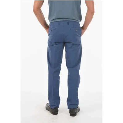 ID Stretched Cotton Chino Pants with 5 Pockets