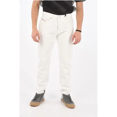 17cm vintage effect frayed hem D-FINING tapered fit jeans L3