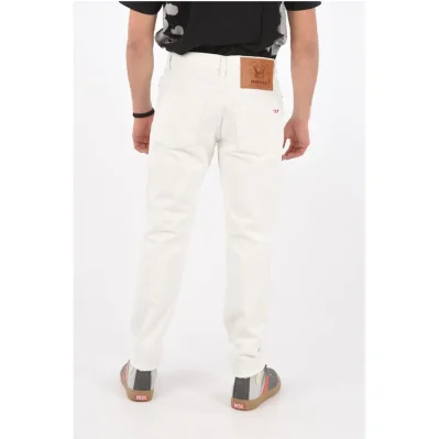 17cm vintage effect frayed hem D-FINING tapered fit jeans L3