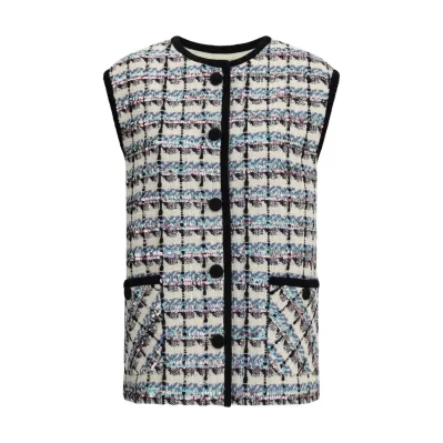 Tweed Vest with sequins