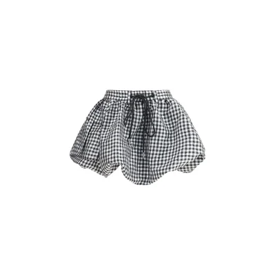 Vichy pattern balloon Miniskirt