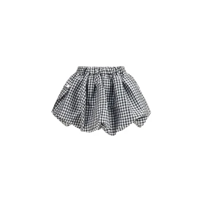 Vichy pattern balloon Miniskirt