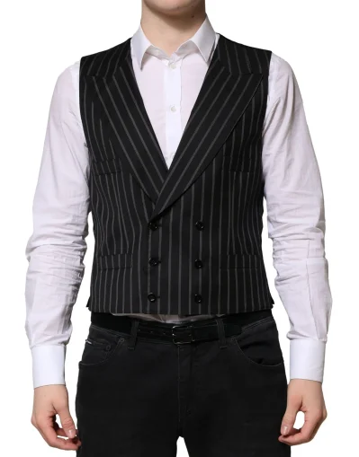 Black Wool Dress Formal Men Waistcoat Vest