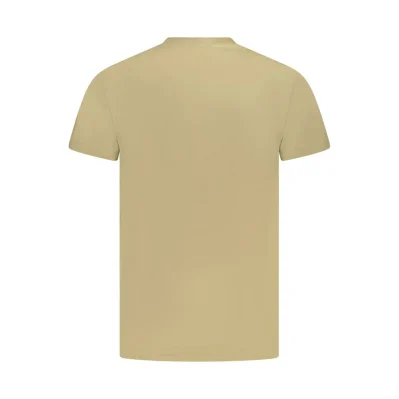 Beige Cotton Men T-Shirt
