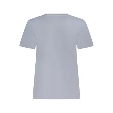 Light Blue Cotton Women T-Shirt