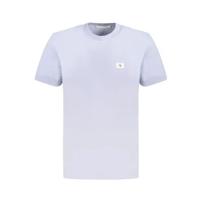 Light Blue Cotton Men T-Shirt