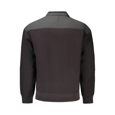 Black Cotton Men Jacket