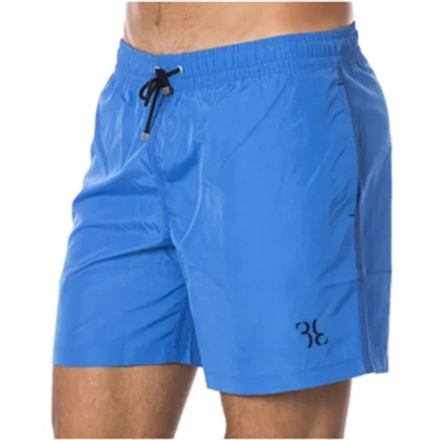 Blue Polyester Men's Swimsuit