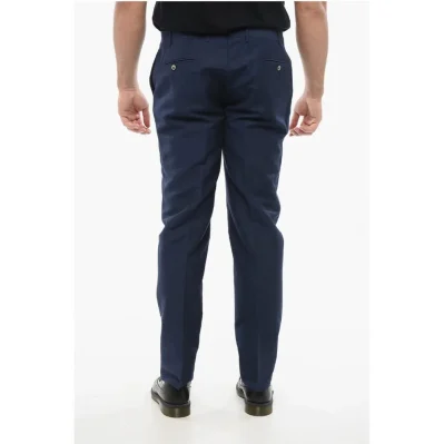 Blended Linen Bouclè Effect Pants with Four Pockets