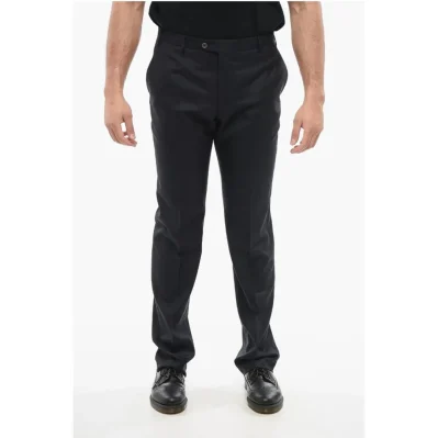 Virign Wool Pants with Welt Pockets