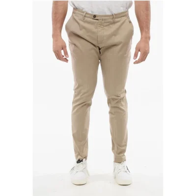 Cotton Blend Pants with Welt Pockets