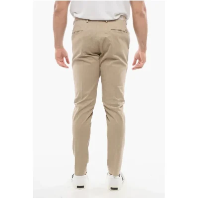 Cotton Blend Pants with Welt Pockets