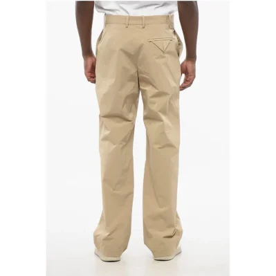 Stretch Nylon Chinos Pants with Belt Loops