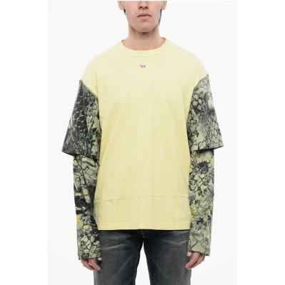 RED TAG Cotton T-WESHER-N5 Crew-neck T-shirt with Animal Mot
