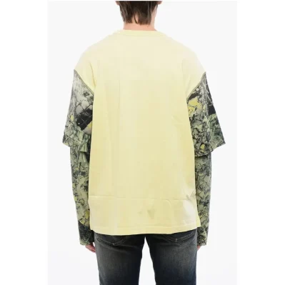 RED TAG Cotton T-WESHER-N5 Crew-neck T-shirt with Animal Mot