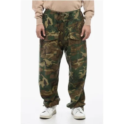 Camo Cargo Pants with Zip Detail